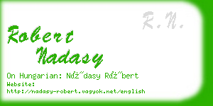 robert nadasy business card